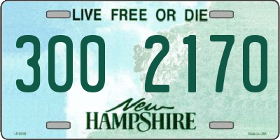 NH license plate 3002170