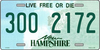 NH license plate 3002172