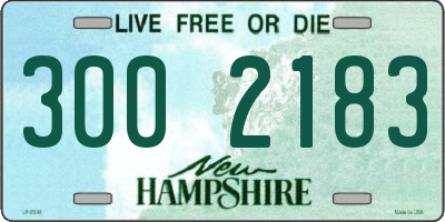 NH license plate 3002183