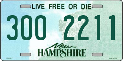 NH license plate 3002211