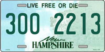 NH license plate 3002213