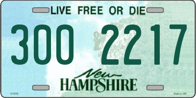 NH license plate 3002217
