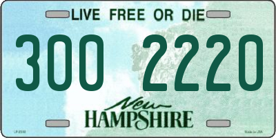 NH license plate 3002220