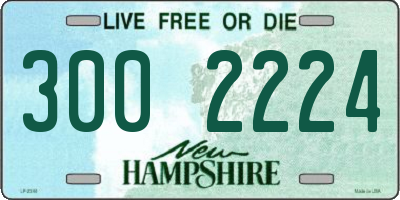 NH license plate 3002224