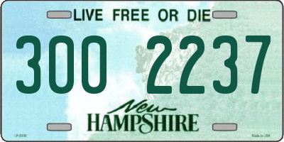 NH license plate 3002237