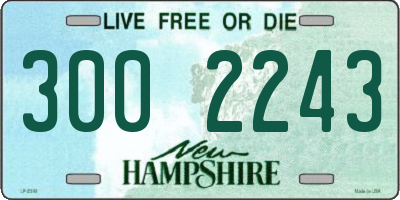 NH license plate 3002243