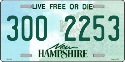 NH license plate 3002253