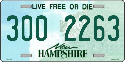 NH license plate 3002263