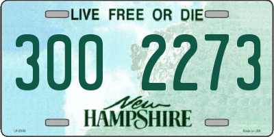 NH license plate 3002273