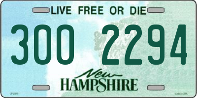 NH license plate 3002294