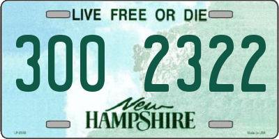 NH license plate 3002322