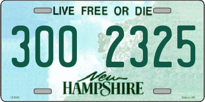 NH license plate 3002325