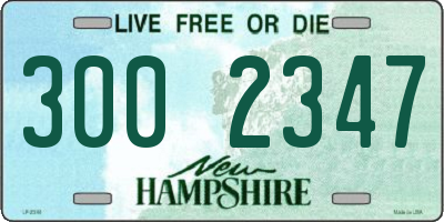 NH license plate 3002347