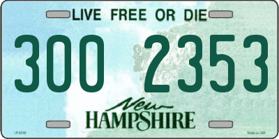 NH license plate 3002353
