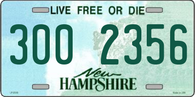 NH license plate 3002356