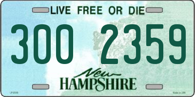 NH license plate 3002359