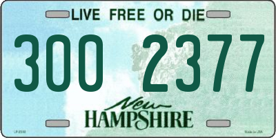 NH license plate 3002377