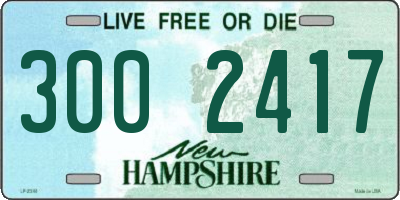 NH license plate 3002417