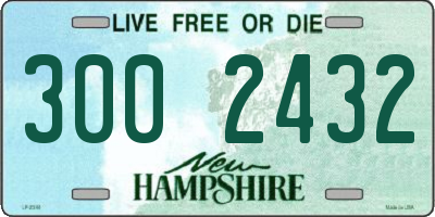 NH license plate 3002432