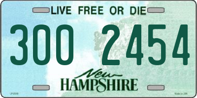 NH license plate 3002454