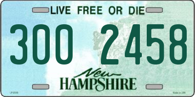 NH license plate 3002458