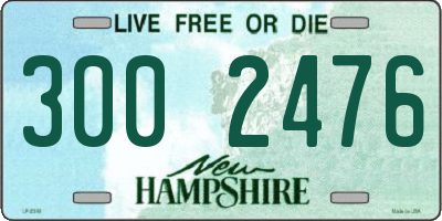 NH license plate 3002476