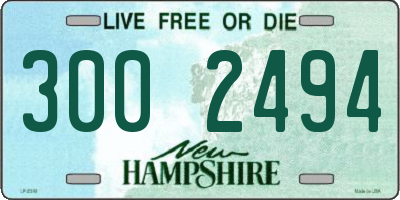NH license plate 3002494