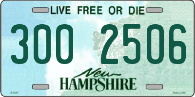 NH license plate 3002506