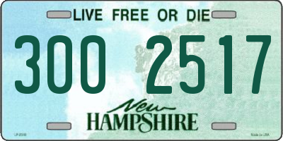 NH license plate 3002517