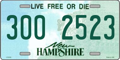 NH license plate 3002523