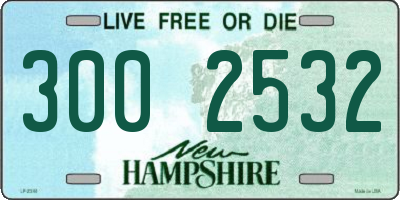 NH license plate 3002532