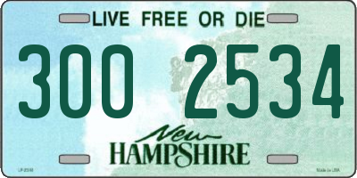 NH license plate 3002534