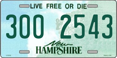 NH license plate 3002543