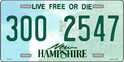 NH license plate 3002547