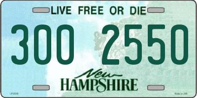 NH license plate 3002550
