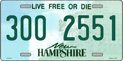 NH license plate 3002551