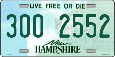 NH license plate 3002552