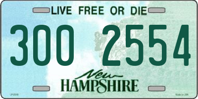 NH license plate 3002554
