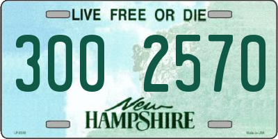 NH license plate 3002570
