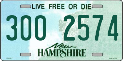 NH license plate 3002574