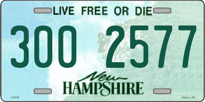 NH license plate 3002577