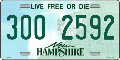 NH license plate 3002592