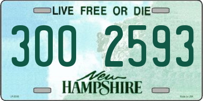 NH license plate 3002593