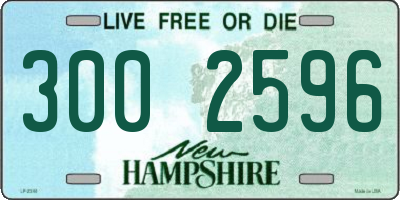 NH license plate 3002596
