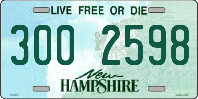 NH license plate 3002598
