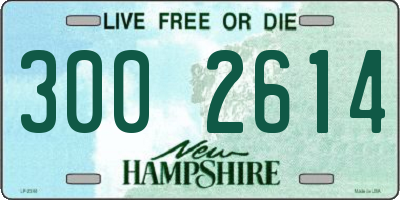 NH license plate 3002614