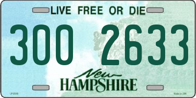 NH license plate 3002633