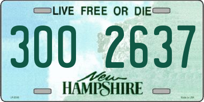 NH license plate 3002637