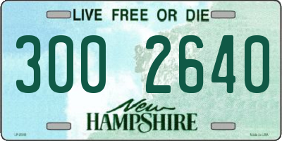 NH license plate 3002640