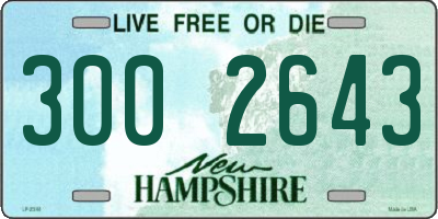 NH license plate 3002643